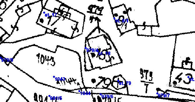 Parcela st. 18 v KÚ Puclice, Katastrální mapa