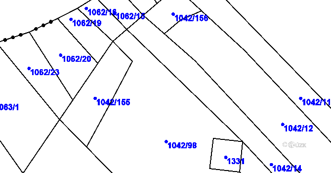 Parcela st. 1042/15 v KÚ Pucov, Katastrální mapa