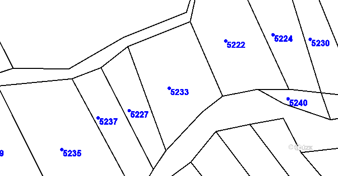 Parcela st. 5233 v KÚ Pucov, Katastrální mapa