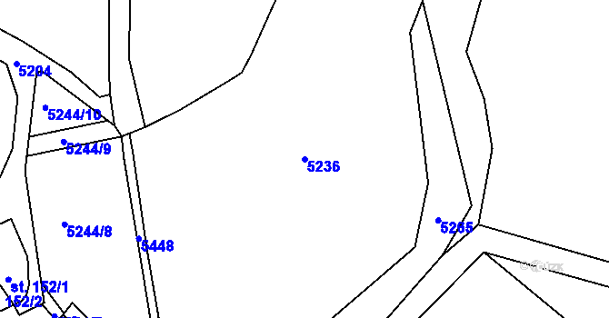 Parcela st. 5236 v KÚ Pucov, Katastrální mapa