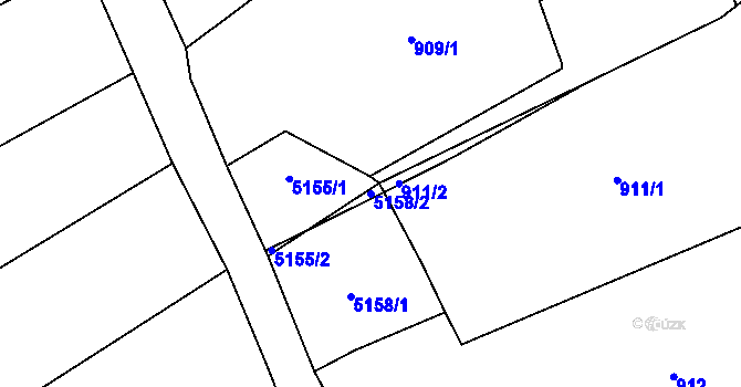 Parcela st. 5158/2 v KÚ Pucov, Katastrální mapa