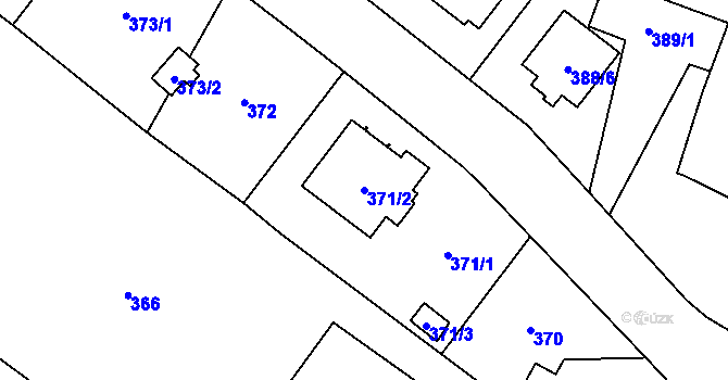 Parcela st. 371/2 v KÚ Pudlov, Katastrální mapa