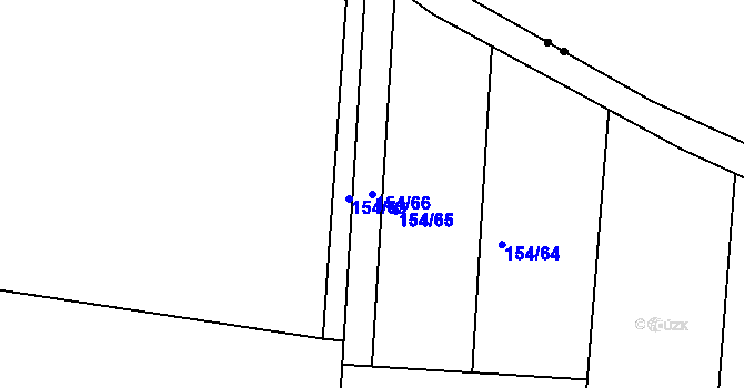 Parcela st. 154/66 v KÚ Puklice, Katastrální mapa