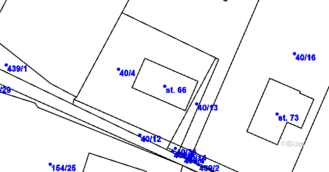 Parcela st. 66 v KÚ Studénky, Katastrální mapa