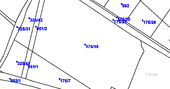 Parcela st. 175/18 v KÚ Studénky, Katastrální mapa