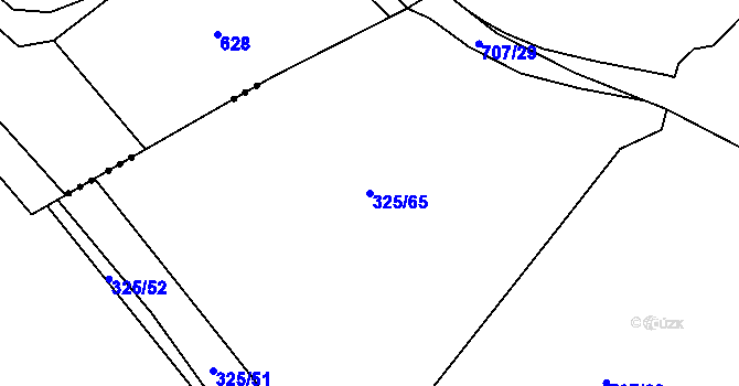 Parcela st. 325/65 v KÚ Studénky, Katastrální mapa