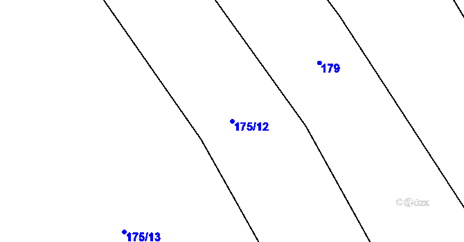 Parcela st. 175/12 v KÚ Purkarec, Katastrální mapa
