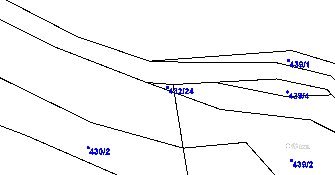 Parcela st. 432/24 v KÚ Purkarec, Katastrální mapa