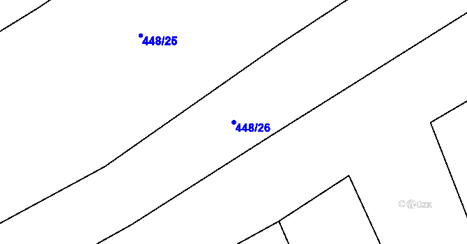 Parcela st. 448/26 v KÚ Purkarec, Katastrální mapa