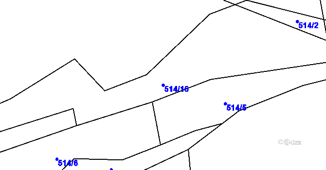Parcela st. 514/16 v KÚ Purkarec, Katastrální mapa
