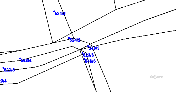Parcela st. 548/5 v KÚ Purkarec, Katastrální mapa