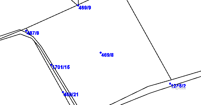 Parcela st. 469/8 v KÚ Pustá Kamenice, Katastrální mapa