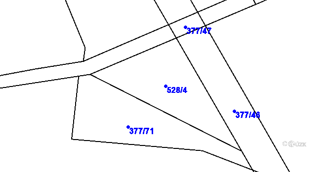 Parcela st. 528/4 v KÚ Pustá Kamenice, Katastrální mapa
