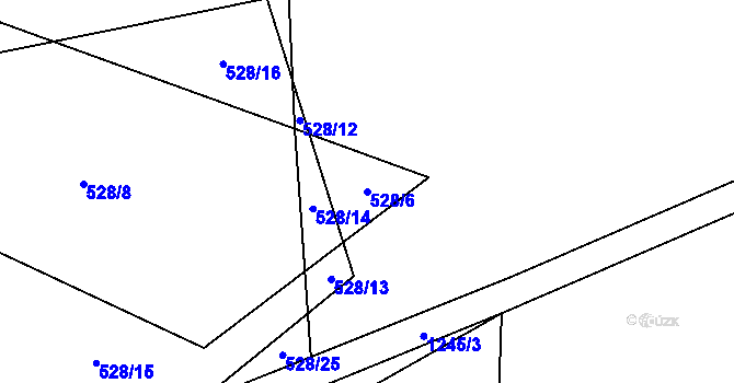 Parcela st. 528/6 v KÚ Pustá Kamenice, Katastrální mapa