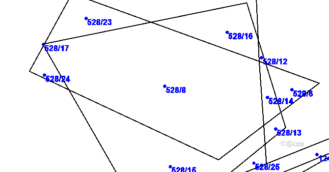 Parcela st. 528/8 v KÚ Pustá Kamenice, Katastrální mapa