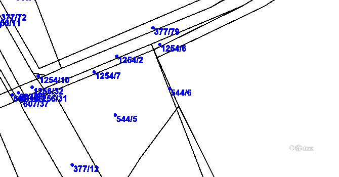 Parcela st. 544/6 v KÚ Pustá Kamenice, Katastrální mapa