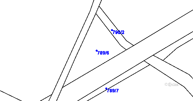 Parcela st. 789/6 v KÚ Pustá Kamenice, Katastrální mapa