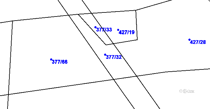 Parcela st. 377/32 v KÚ Pustá Kamenice, Katastrální mapa