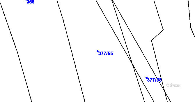 Parcela st. 377/55 v KÚ Pustá Kamenice, Katastrální mapa