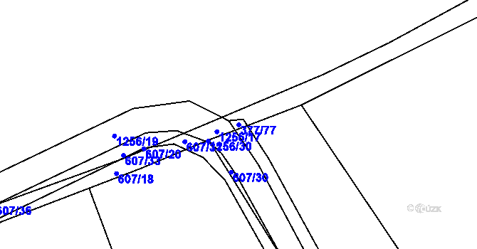 Parcela st. 377/77 v KÚ Pustá Kamenice, Katastrální mapa