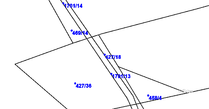Parcela st. 427/18 v KÚ Pustá Kamenice, Katastrální mapa
