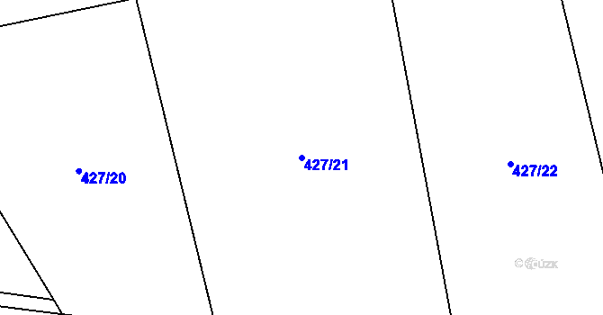 Parcela st. 427/21 v KÚ Pustá Kamenice, Katastrální mapa