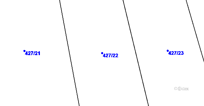 Parcela st. 427/22 v KÚ Pustá Kamenice, Katastrální mapa