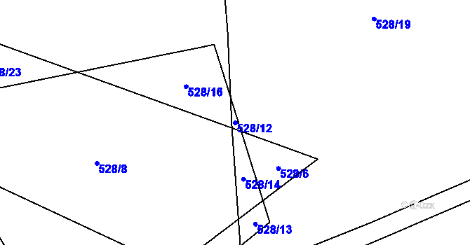 Parcela st. 528/12 v KÚ Pustá Kamenice, Katastrální mapa