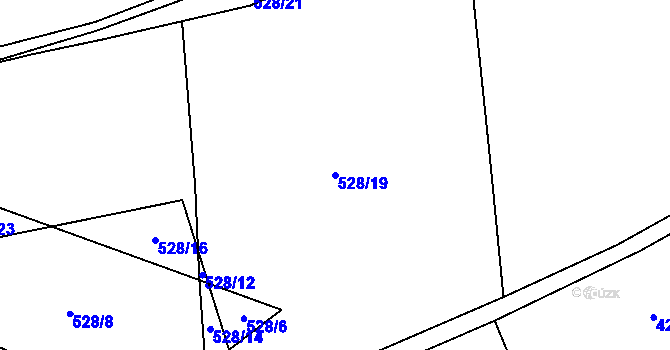 Parcela st. 528/19 v KÚ Pustá Kamenice, Katastrální mapa