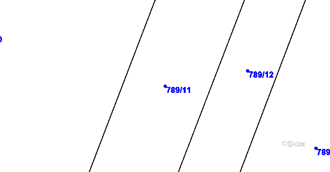 Parcela st. 789/11 v KÚ Pustá Kamenice, Katastrální mapa