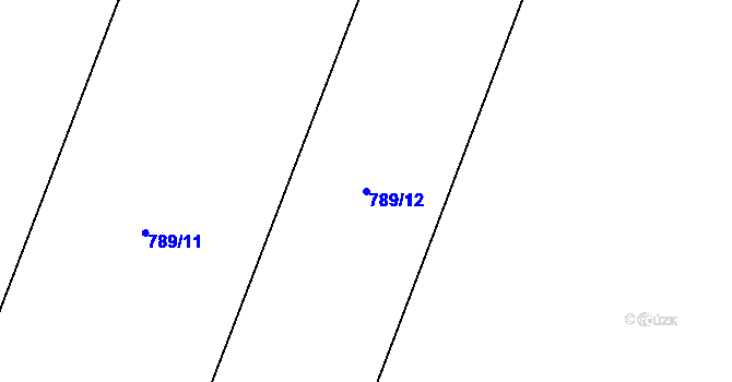 Parcela st. 789/12 v KÚ Pustá Kamenice, Katastrální mapa