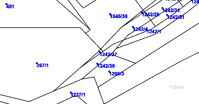 Parcela st. 1242/37 v KÚ Pustá Kamenice, Katastrální mapa