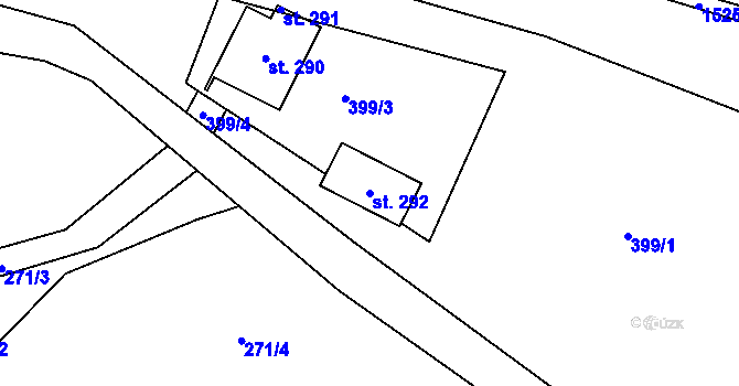 Parcela st. 292 v KÚ Pustá Kamenice, Katastrální mapa