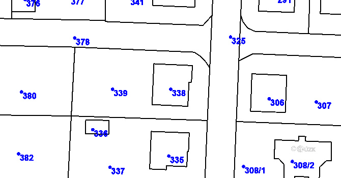 Parcela st. 338 v KÚ Pustá Polom, Katastrální mapa
