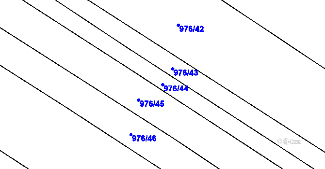 Parcela st. 976/44 v KÚ Pustá Polom, Katastrální mapa