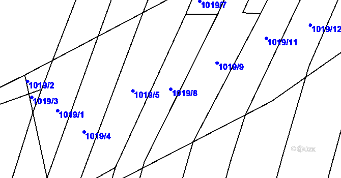 Parcela st. 1019/8 v KÚ Pustá Polom, Katastrální mapa