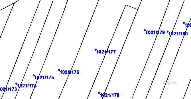 Parcela st. 1021/177 v KÚ Pustá Polom, Katastrální mapa