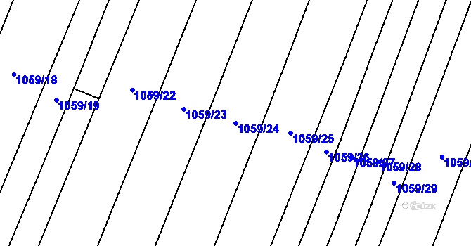 Parcela st. 1059/24 v KÚ Pustá Polom, Katastrální mapa