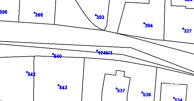 Parcela st. 1245/3 v KÚ Pustá Polom, Katastrální mapa