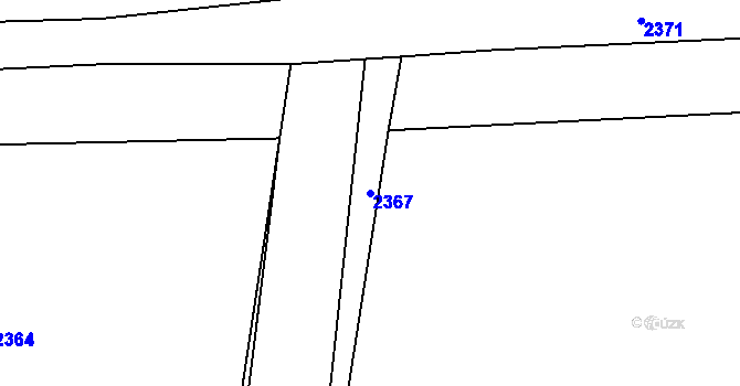 Parcela st. 2367 v KÚ Pustějov, Katastrální mapa