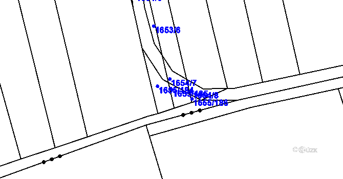 Parcela st. 1655/185 v KÚ Pustiměř, Katastrální mapa