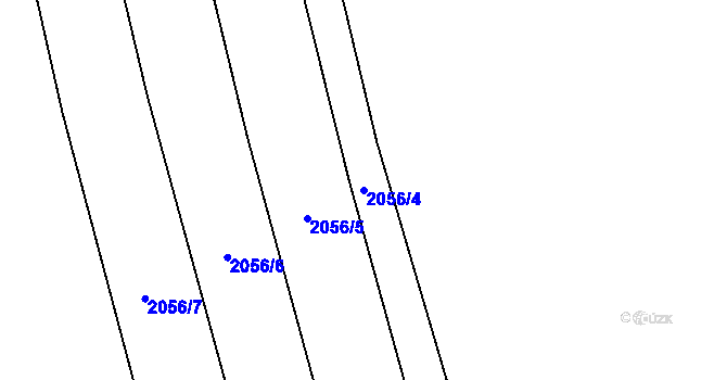 Parcela st. 2056/4 v KÚ Pustiměř, Katastrální mapa