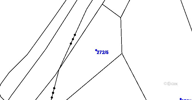 Parcela st. 272/5 v KÚ Pustověty, Katastrální mapa