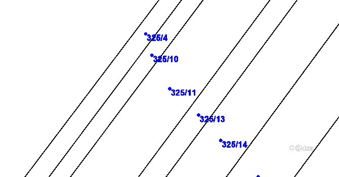 Parcela st. 325/11 v KÚ Pustověty, Katastrální mapa
