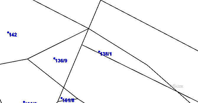 Parcela st. 138/1 v KÚ Putimov, Katastrální mapa