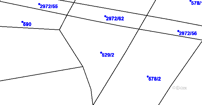 Parcela st. 529/2 v KÚ Pyšel, Katastrální mapa
