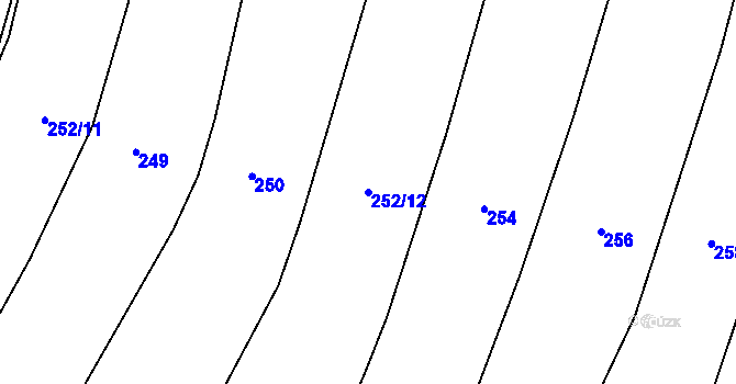 Parcela st. 252/12 v KÚ Pyšel, Katastrální mapa