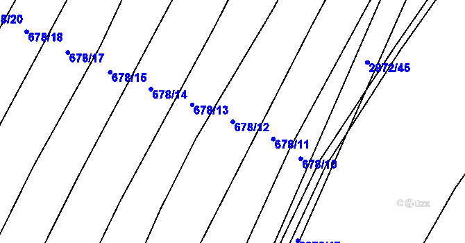 Parcela st. 678/12 v KÚ Pyšel, Katastrální mapa