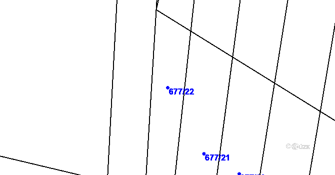 Parcela st. 677/22 v KÚ Bojanovice pod Rabím, Katastrální mapa