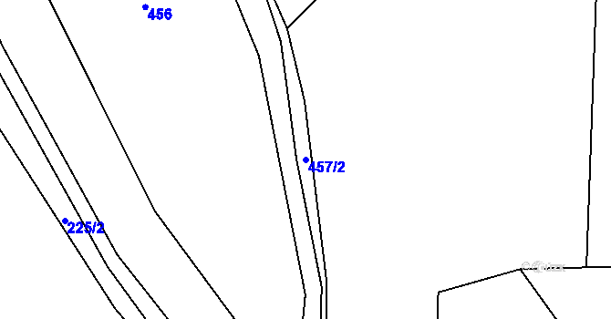Parcela st. 457/2 v KÚ Kotaneč, Katastrální mapa
